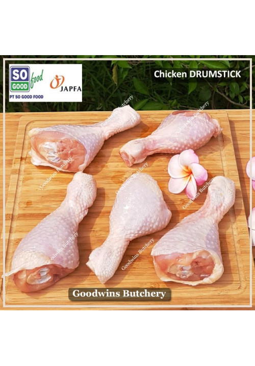 Chicken bone-in DRUMSTICKS ayam broiler paha bawah frozen SoGood Food (price/pack 600g 4-5pcs)
